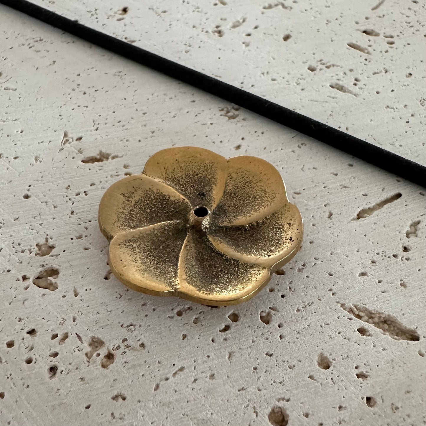 Frangipani Brass Incense Stick Holder | Small