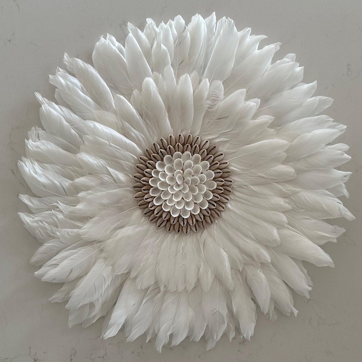 Franjipani Boho Juju Hat | White | Cowrie + Shell | 3 sizes available