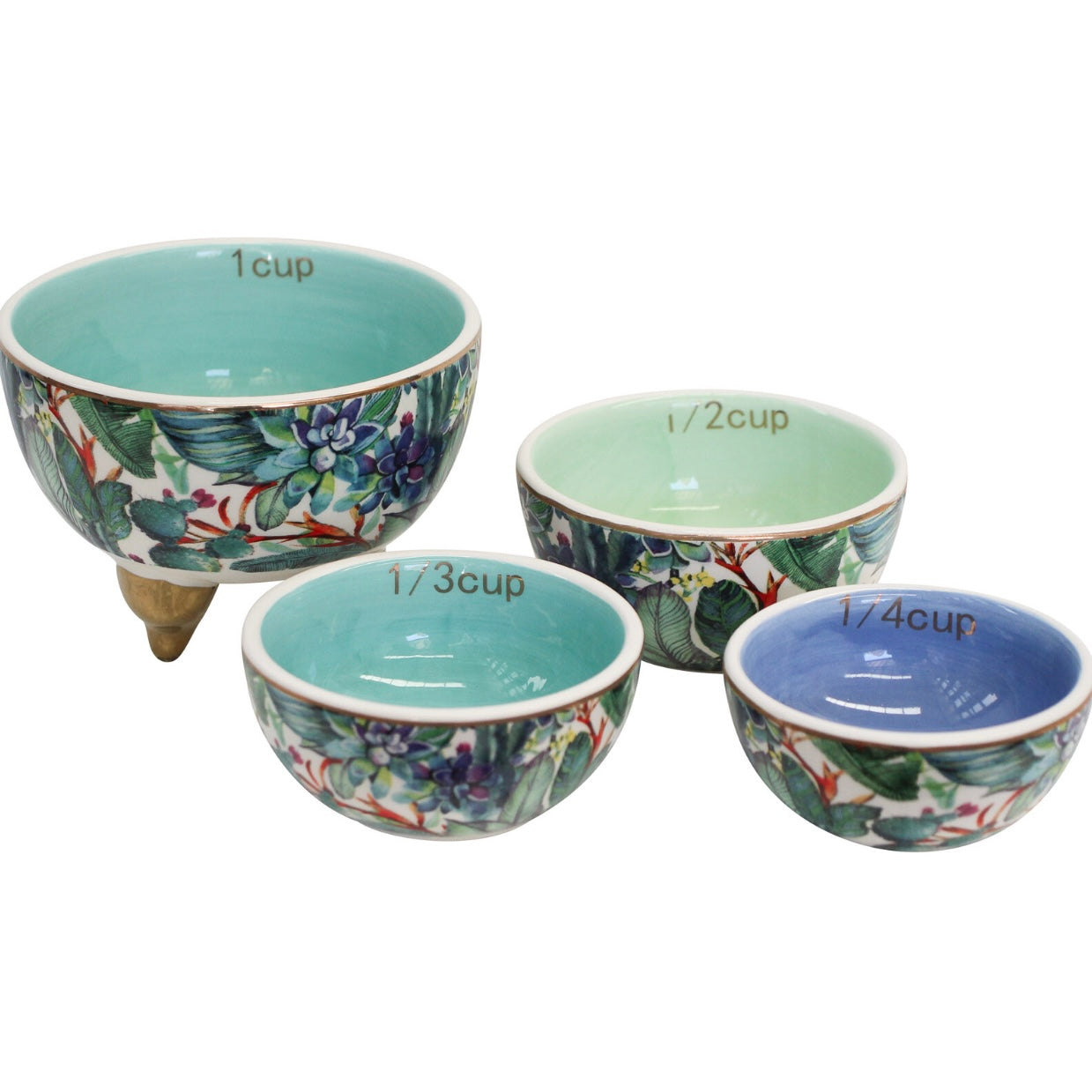 Measuring Cups Tropical | Porcelain | Set of 4 | RESTOCKED