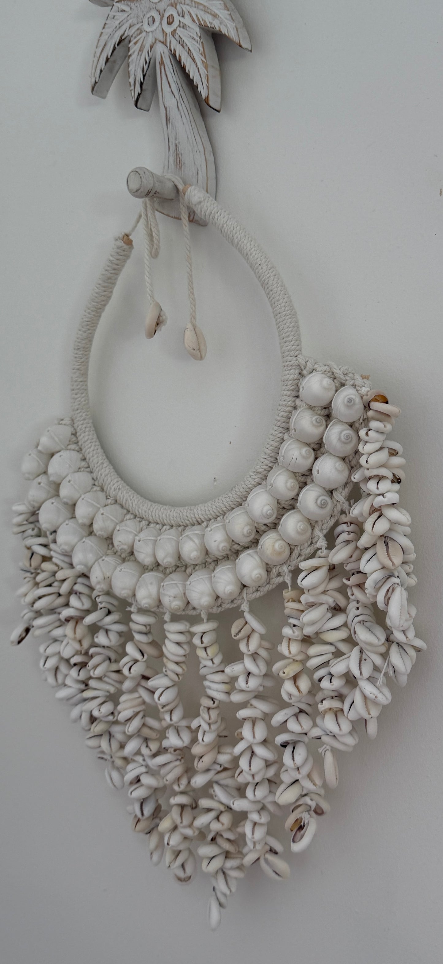 Putu BoHo Papua Shell | Macrame | Necklace Wall Hanging | Moon Shell | STYLE B | ONLY 1 LEFT