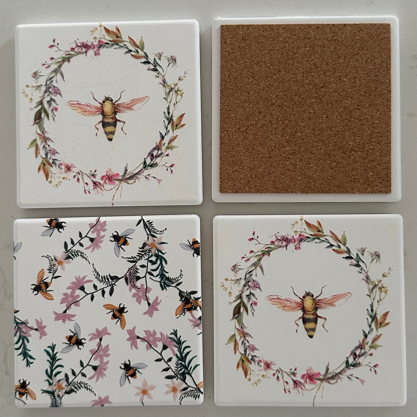 Ceramic Drink Coasters | Pretty Bees