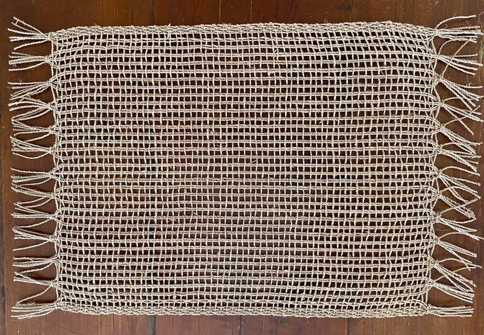 Natural Fishnet Placemat | Seagrass | Fringe | Natural |