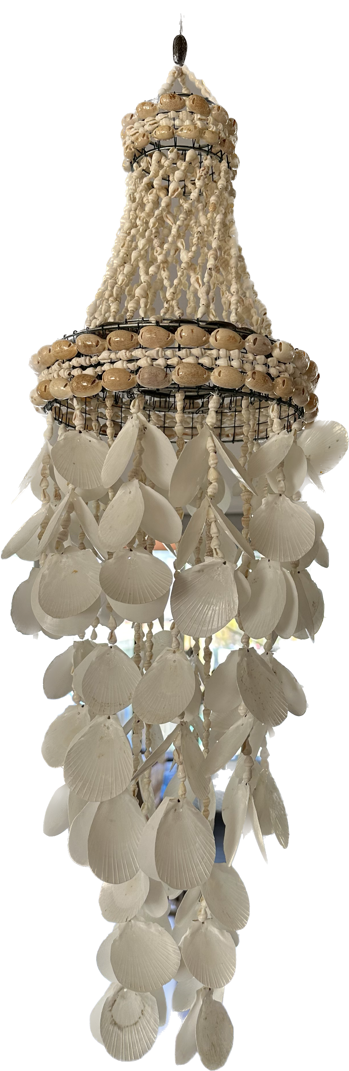 Tropical BoHo Shells Wind Chime Chandelier | Hanging | Medium | SOLD OUT