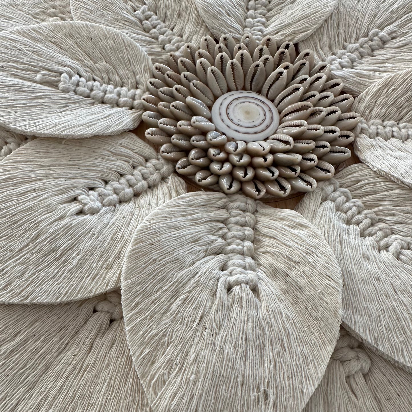 BoHo Lotus Flower Macrame Juju Wall Hanging | COWRIE | 2 sizes