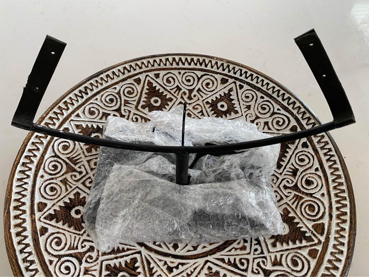Carved Wooden Serving/Display Platter/Plate | Boho