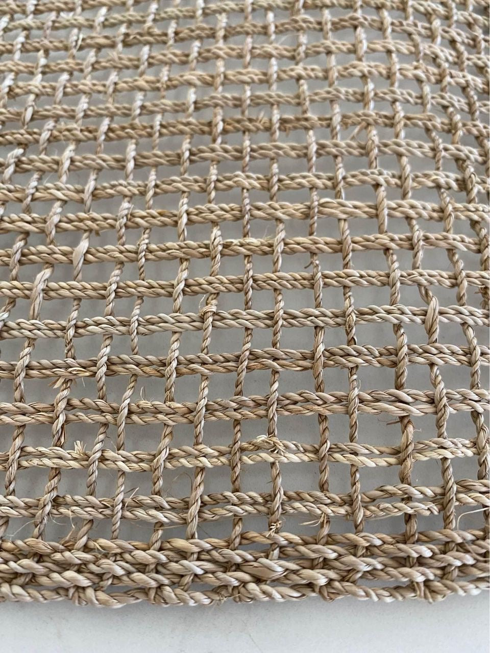 Natural Fishnet Placemat | Seagrass | Fringe | Natural |
