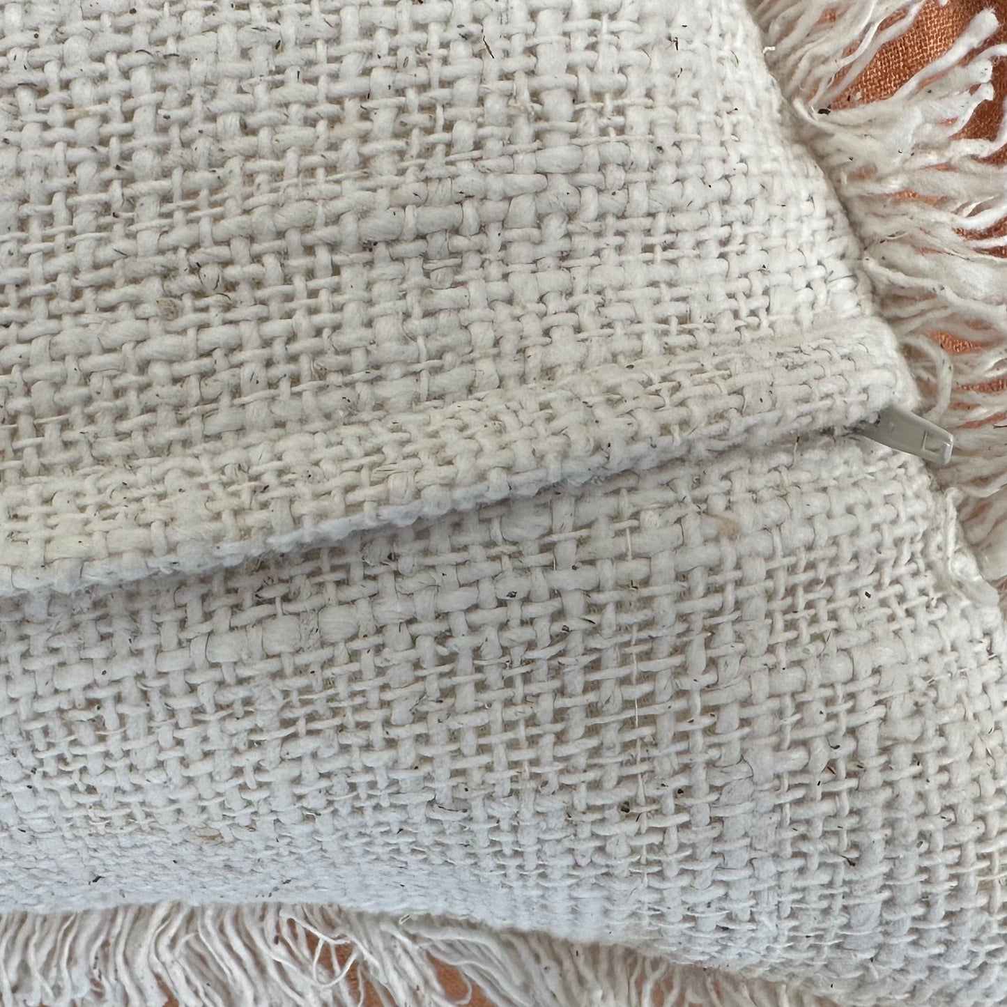 Cali Cotton Slub Palms Cushion Cover | Natural | Toffee Palms
