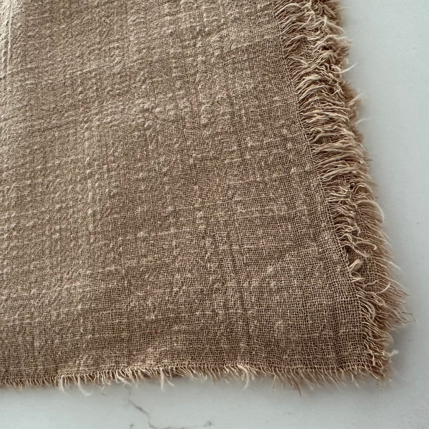 Table Runner Organic Cotton Frayed Edge | BURNT ORANGE