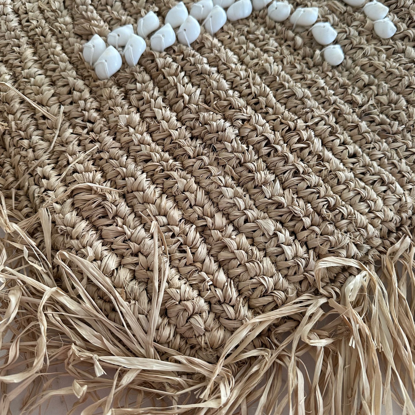 Raffia Cushion Cover | Palm | Shell | Natural
