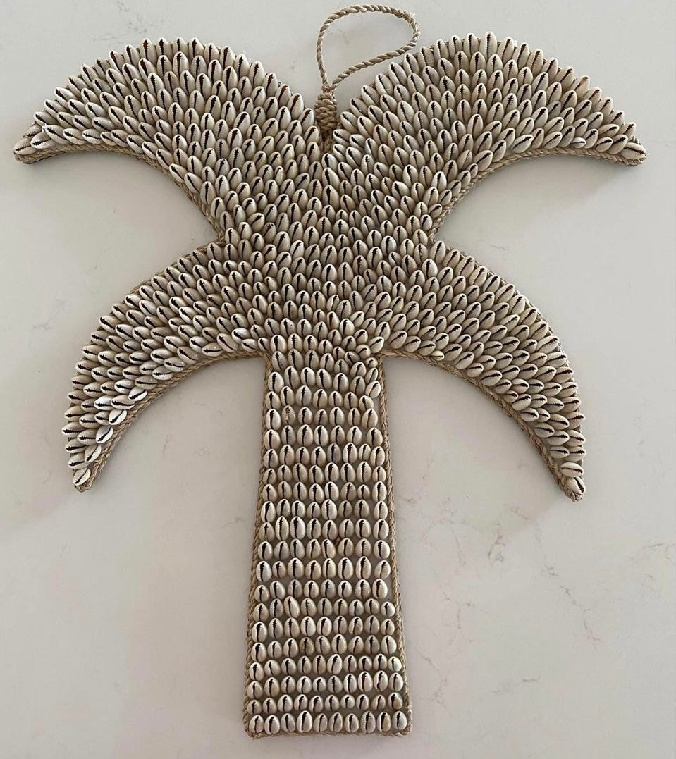BoHo Shell Palm Tree Wall Hanging | Cowrie