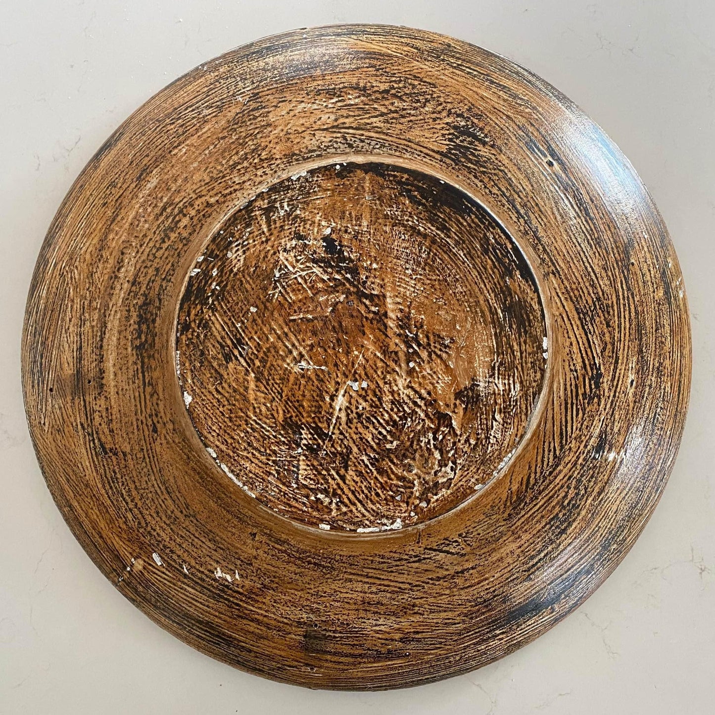 Carved Wooden Serving/Display Platter/Plate | Boho