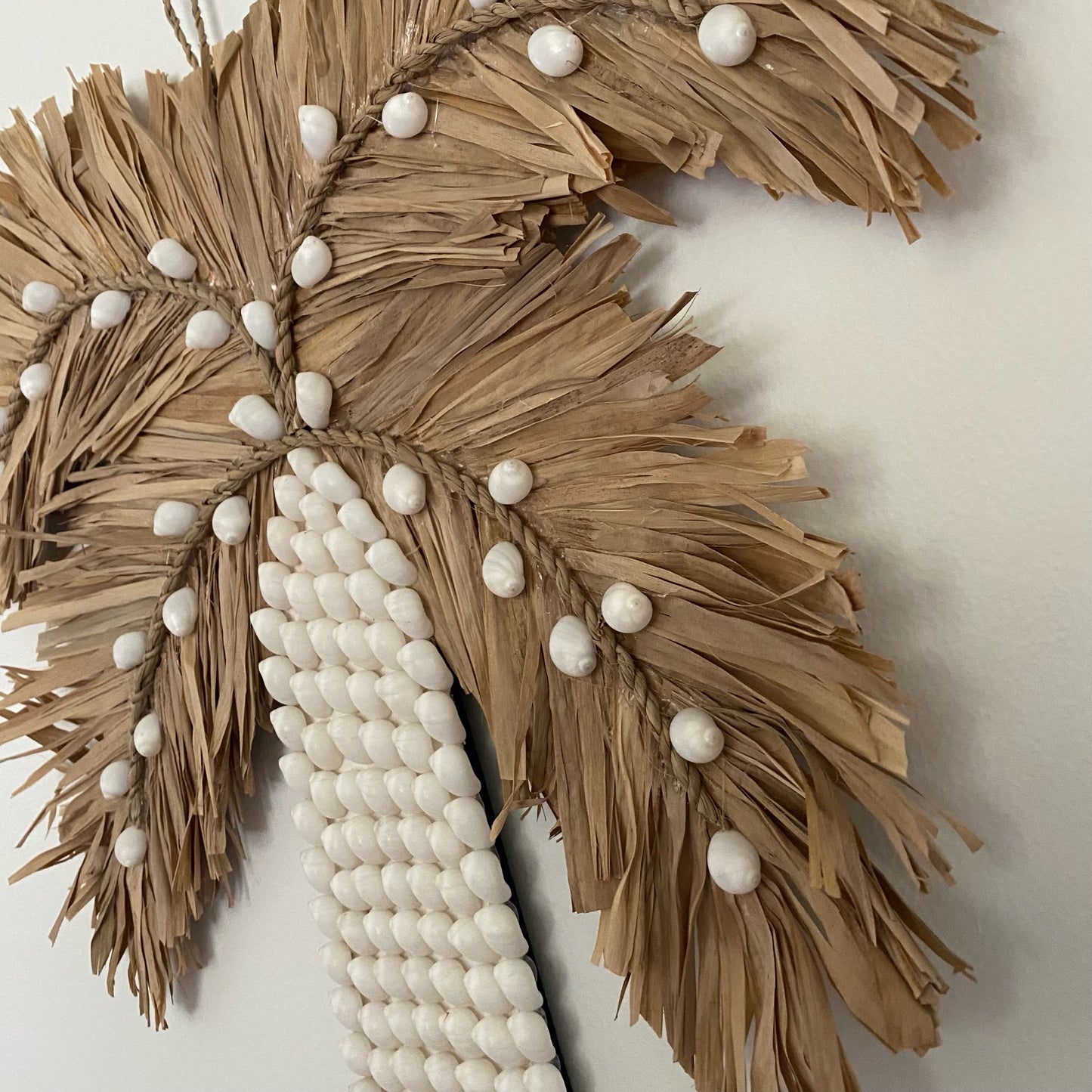 Raffia and Moon Shell Wall Hanging PALM | ONLY 2 LEFT