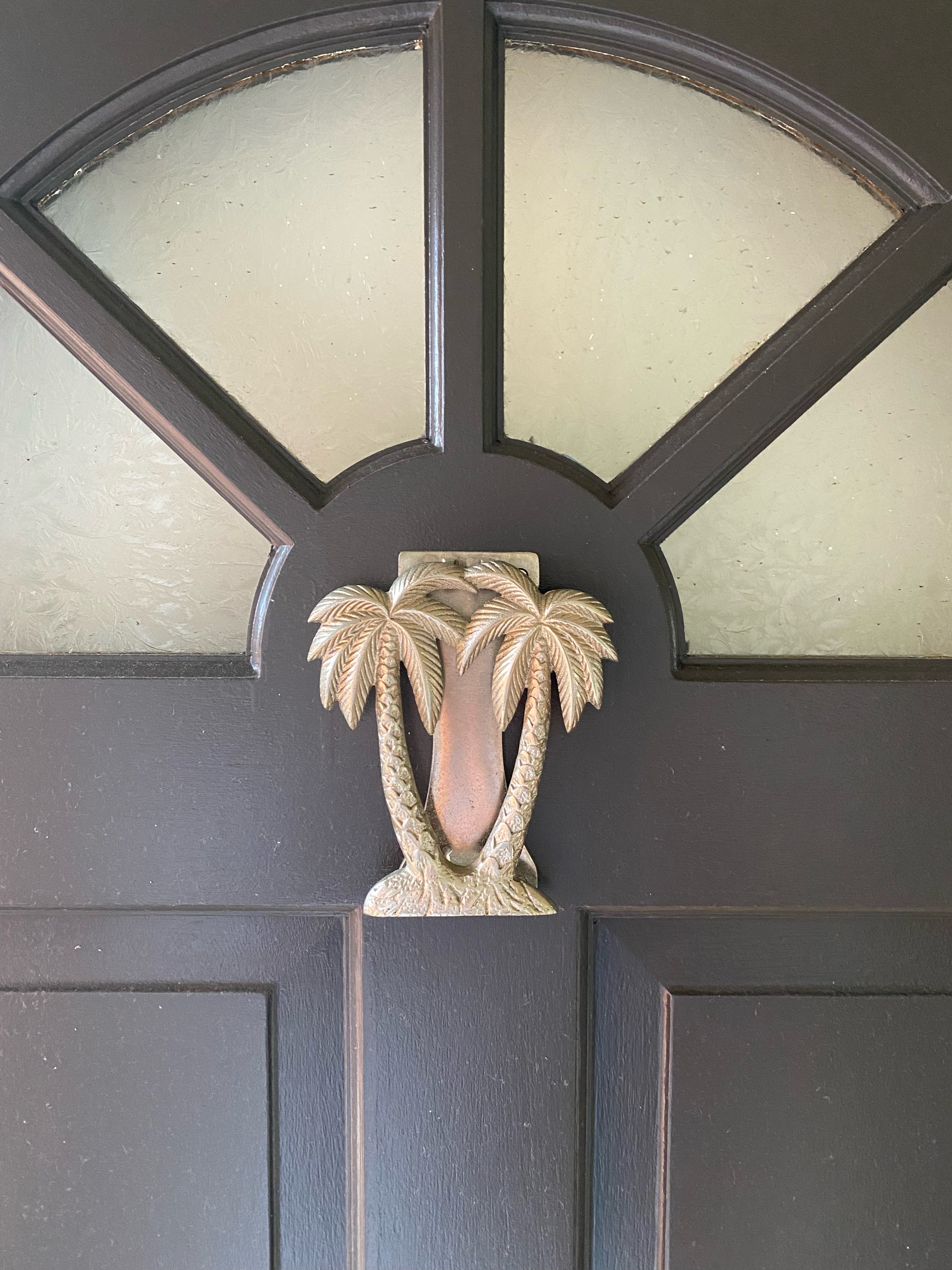 DoublePalm Tree Door Knocker Brass BoHo Dream Aus