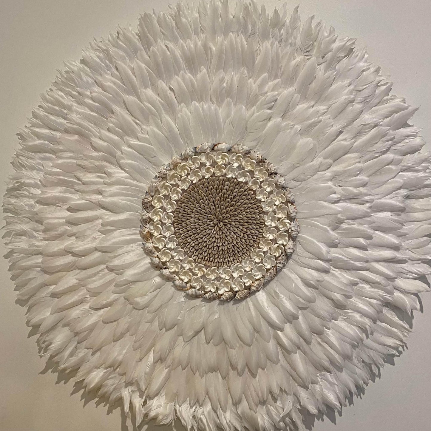 Boho Juju Hat | White | Shells | 80cm