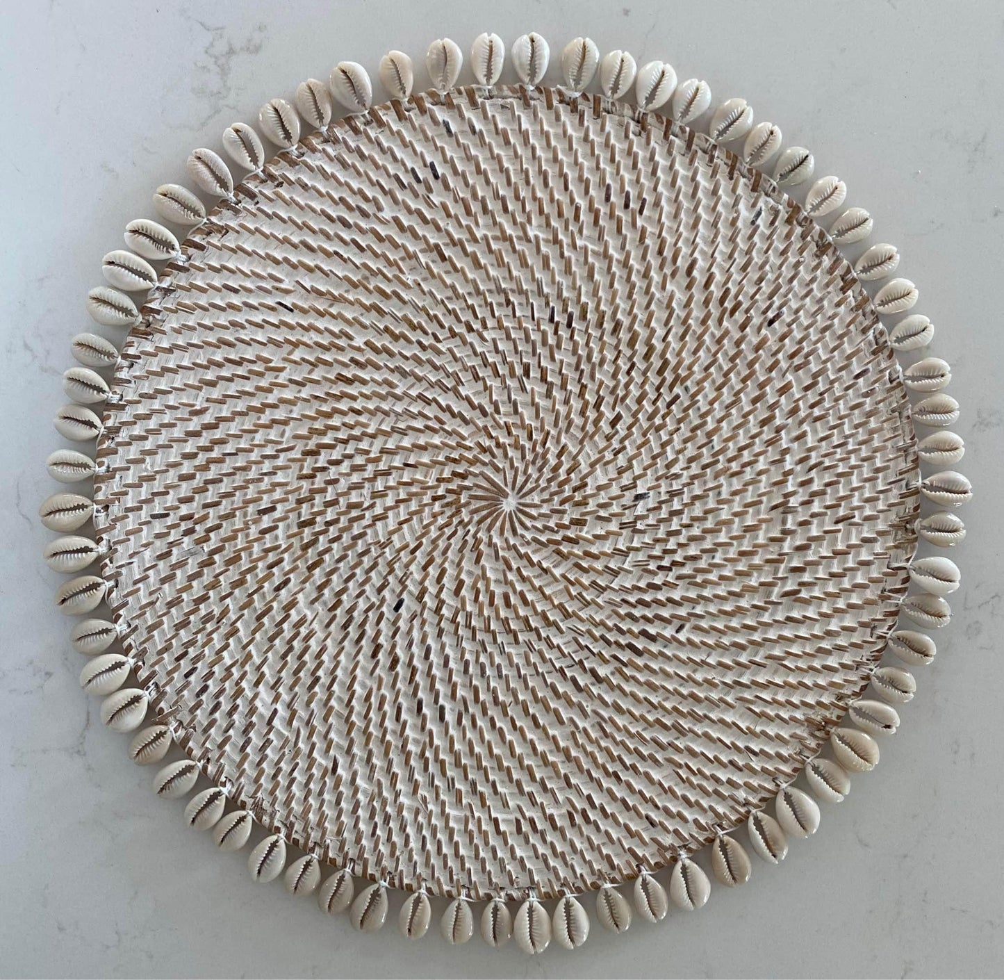 Rattan + Cowrie Placemat | 34cm