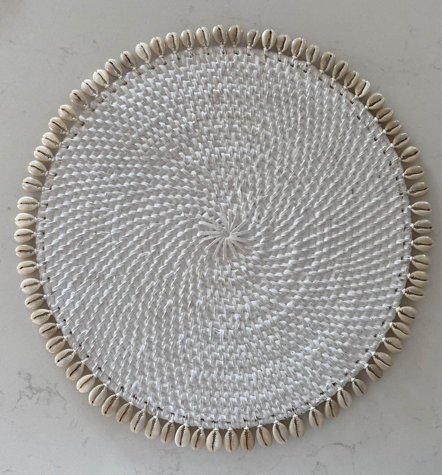 Rattan + Cowrie Placemat | 34cm