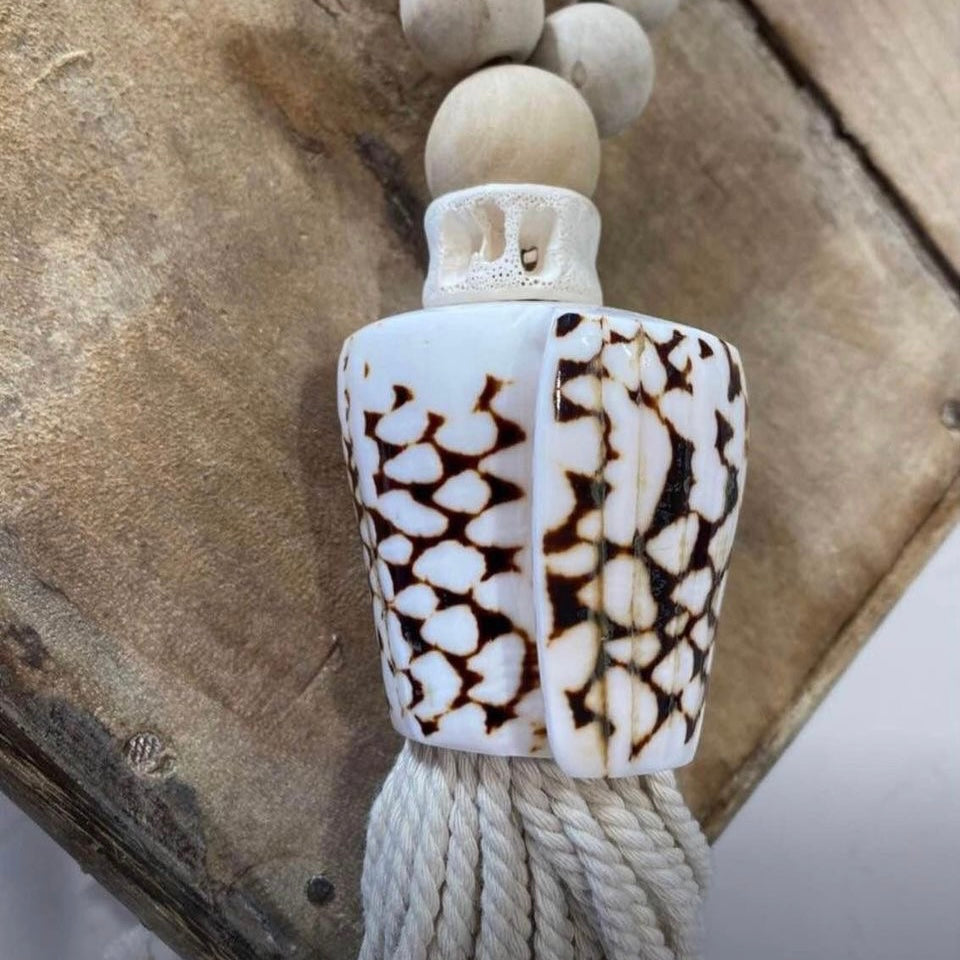Amal BoHo Shell & Cotton Bead Tassel| Curtain Tie Back