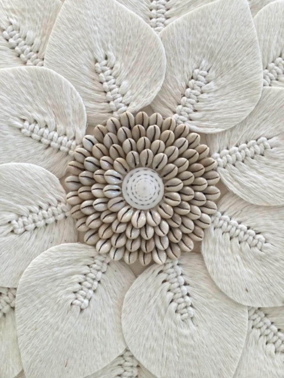 BoHo Lotus Flower Macrame Juju Wall Hanging | COWRIE | 2 sizes