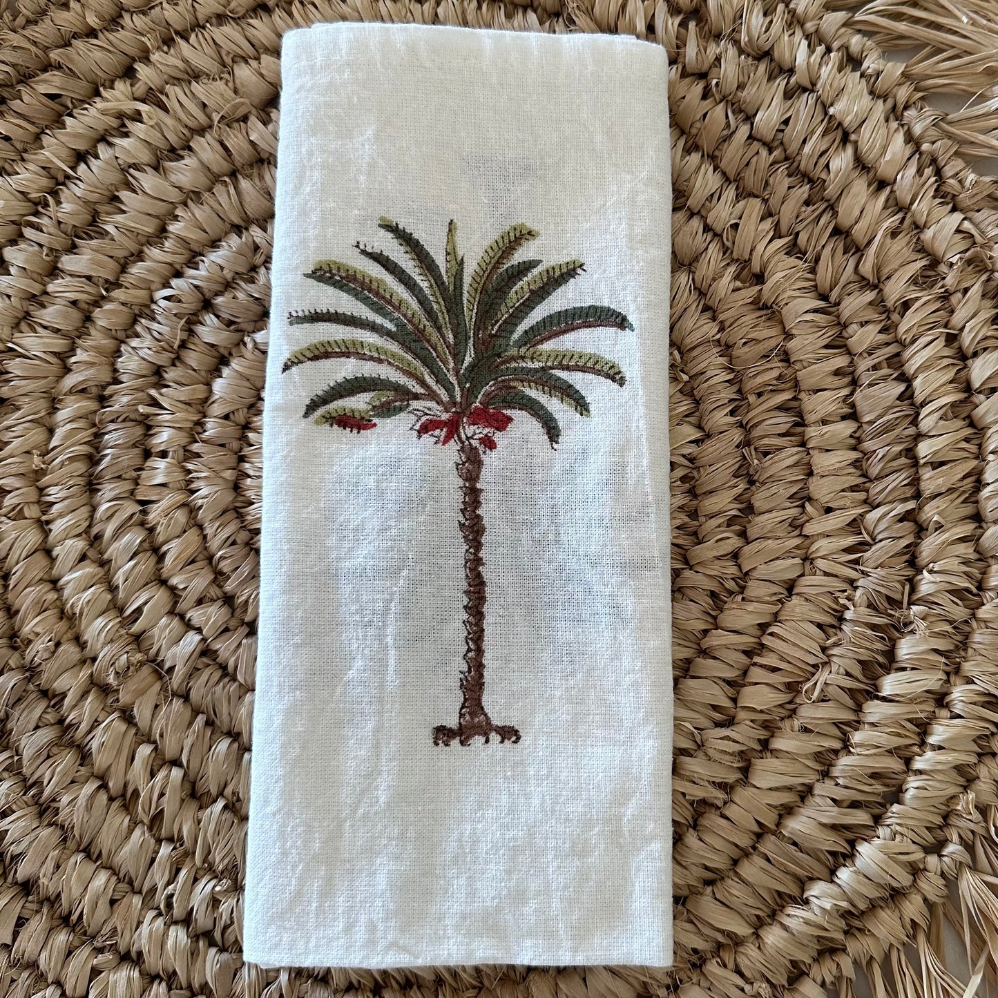 Palm Tree Print Napkin Cotton