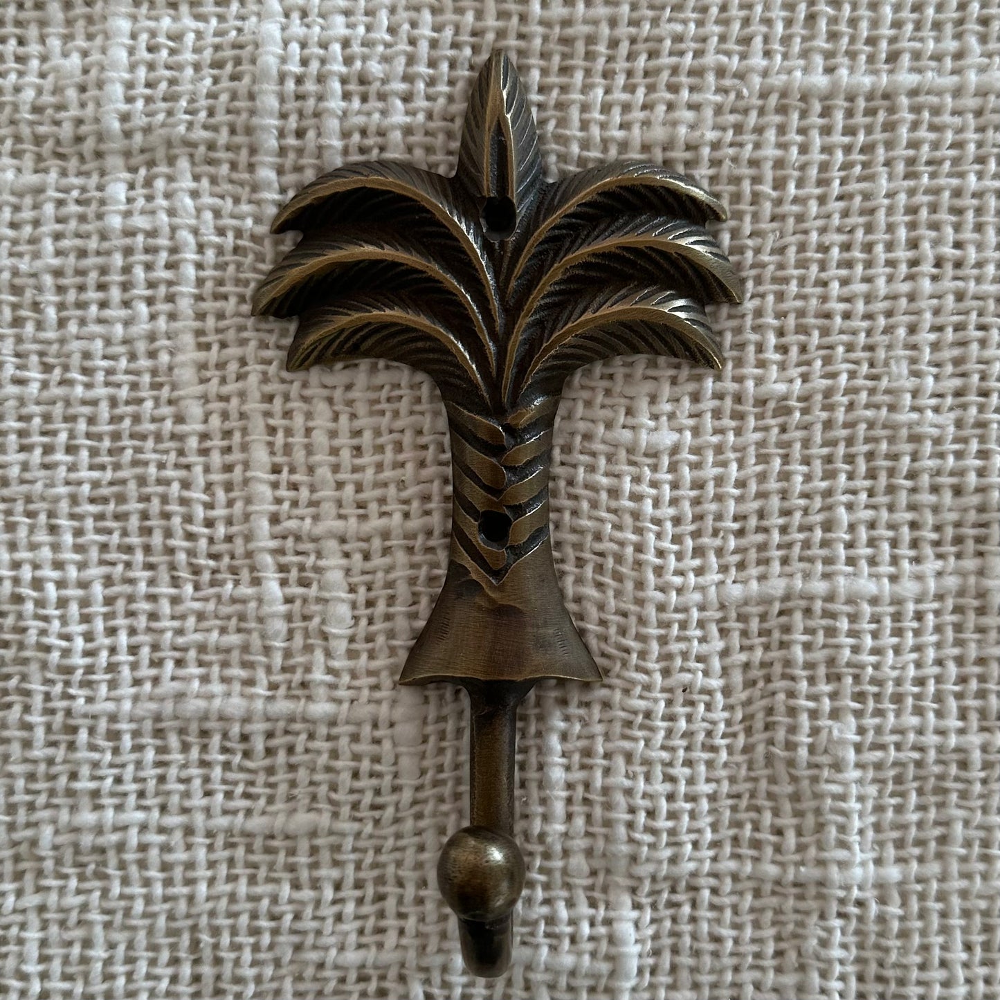 Classic Brass Palm Tree Wall Hook