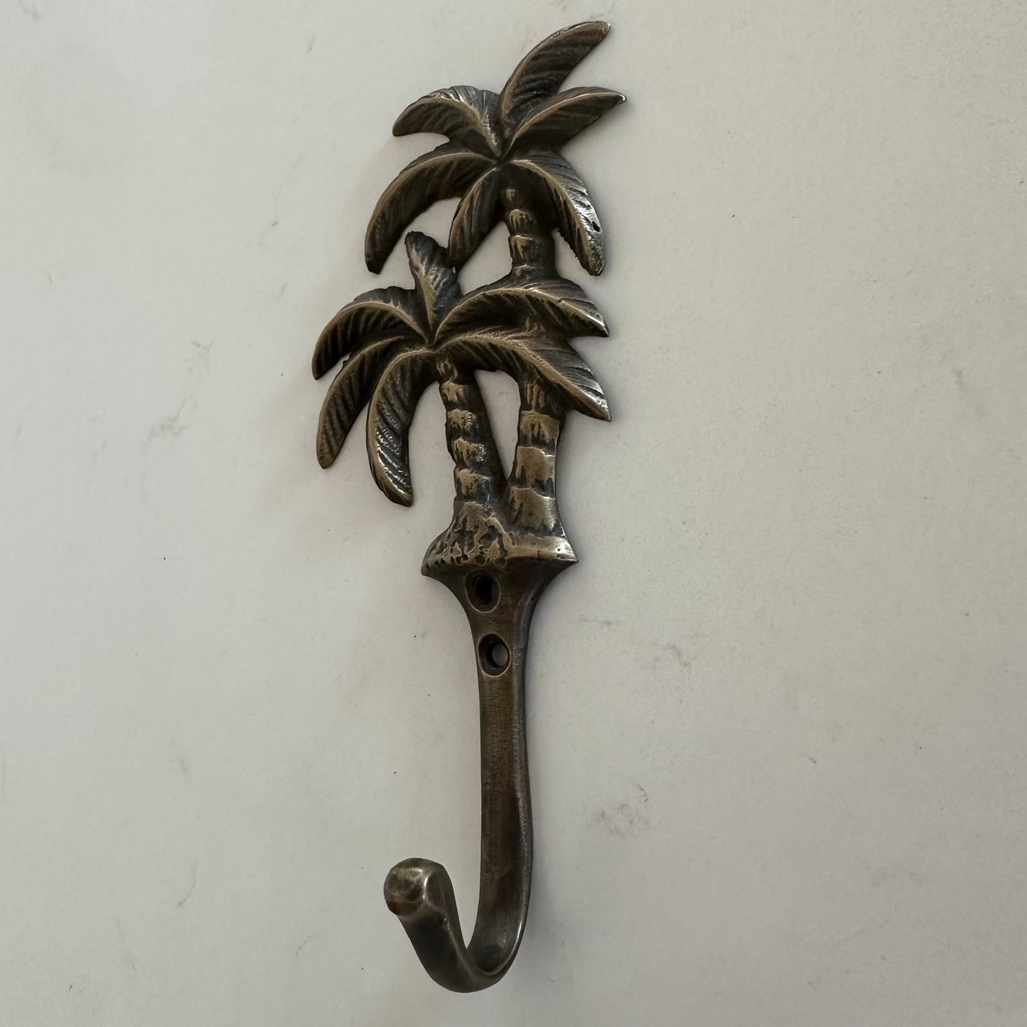 Islands Palm Trees Wall Hook | Antique | BRASS