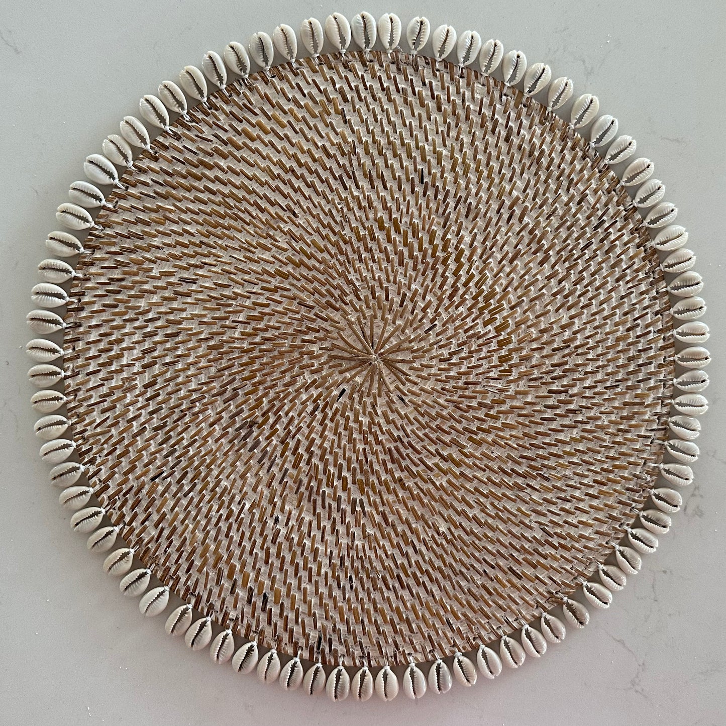 Rattan + Cowrie Placemat | 34cm