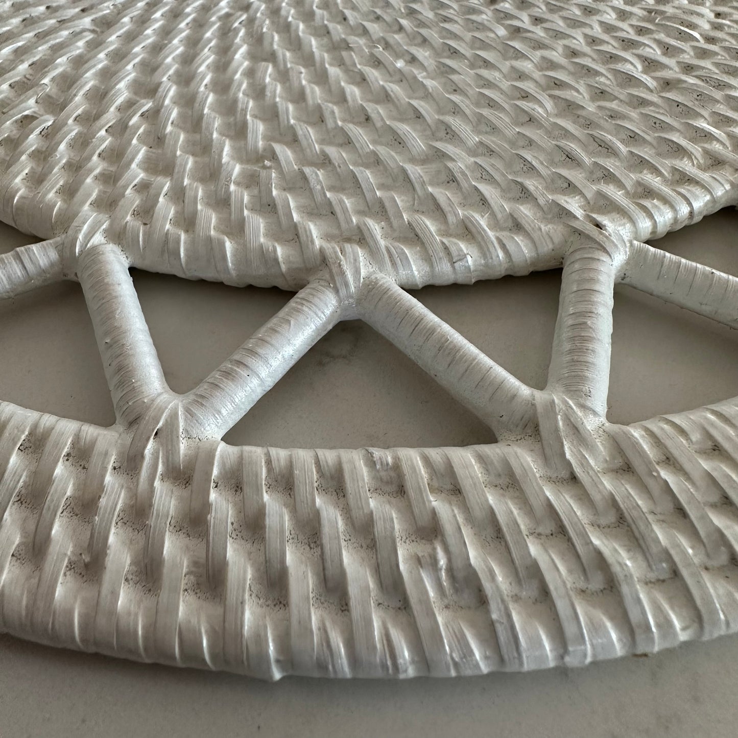 Rattan Placemat 34.5cm White