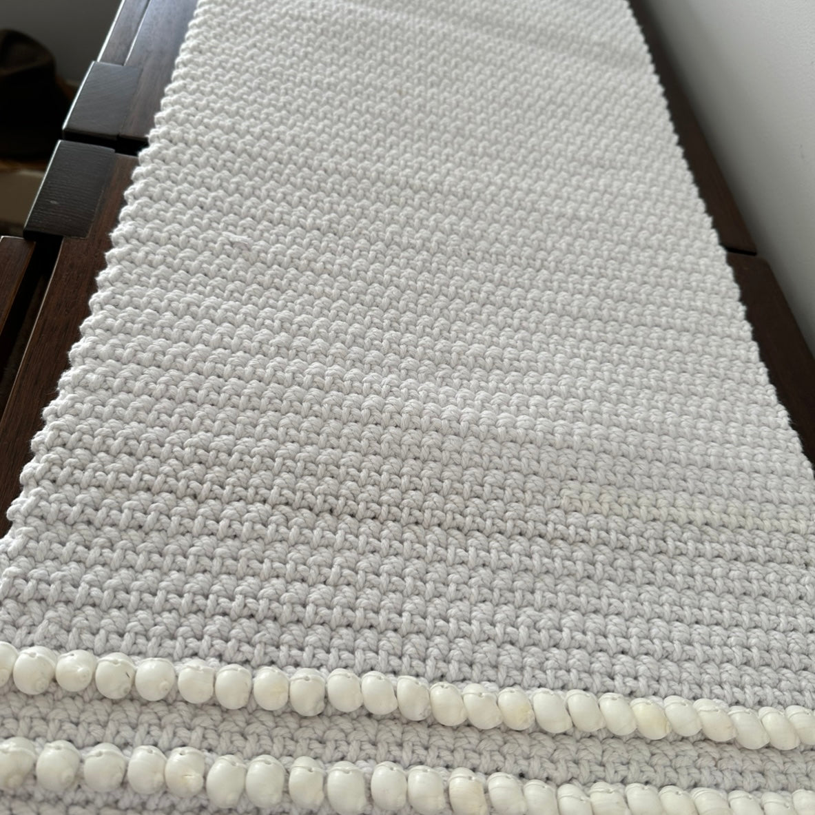 Seaside Cotton and Moon Shell Table Runner | Small | 2 sizes available