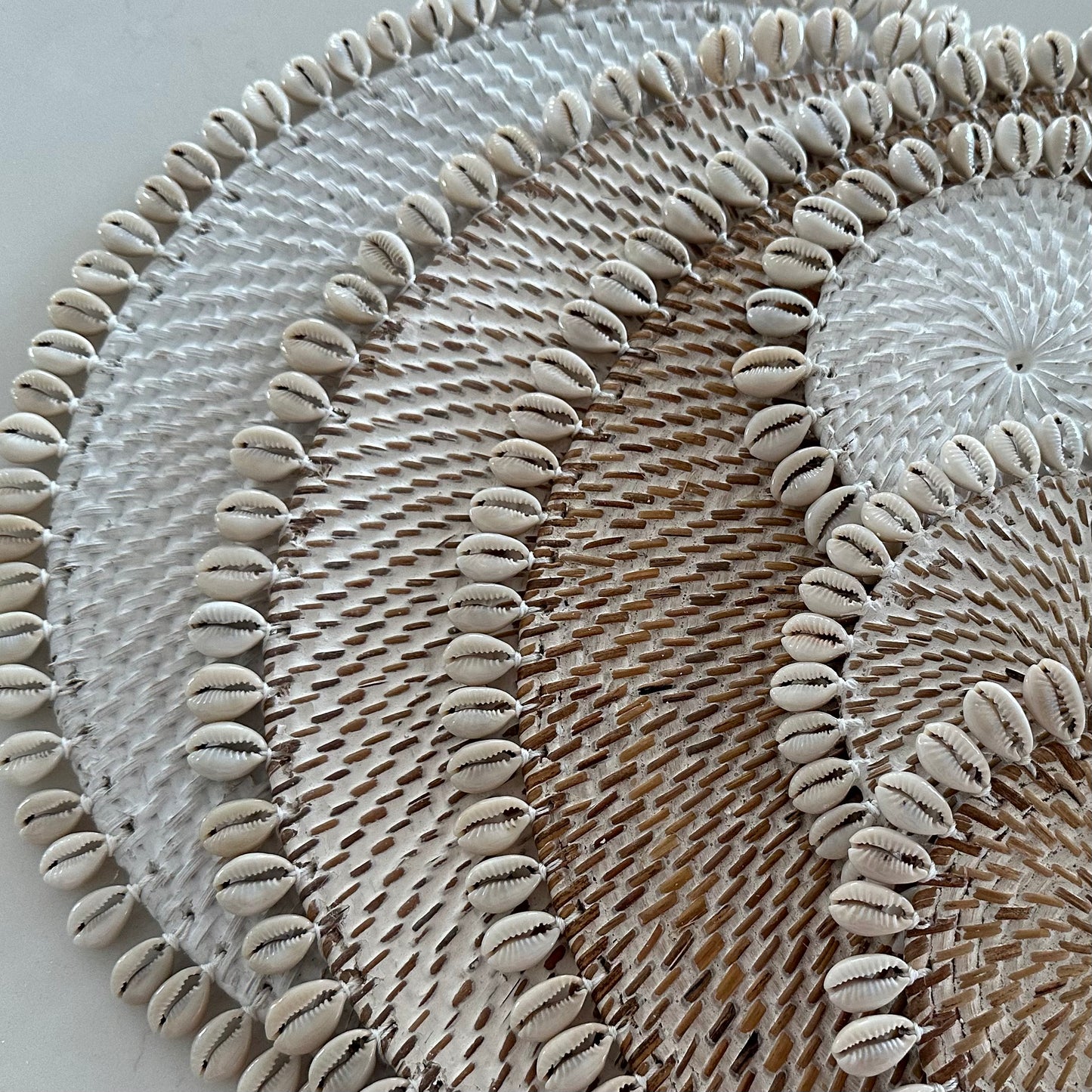 Rattan + Cowrie Placemat | 34cm