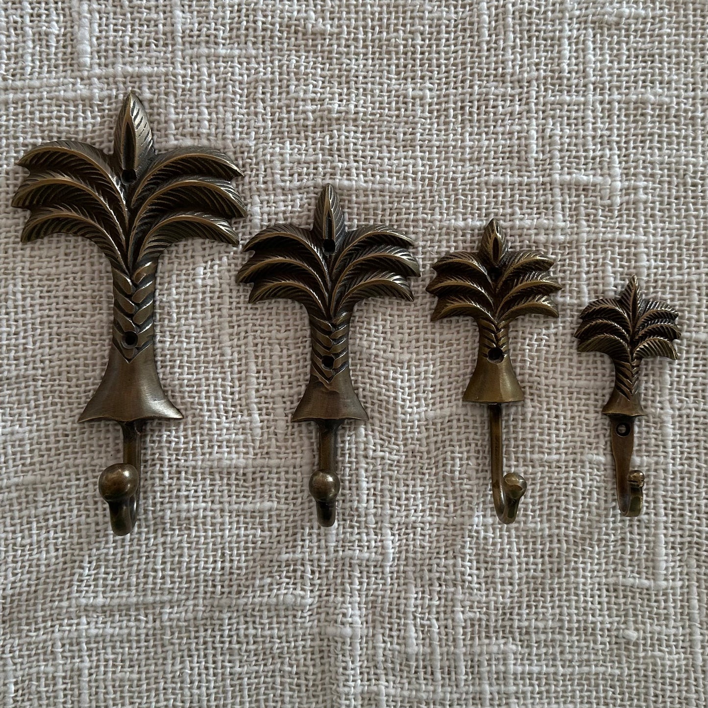 Classic Brass Palm Tree Wall Hook