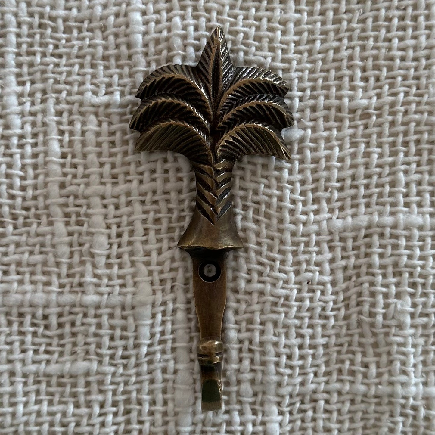 Classic Brass Palm Tree Wall Hook