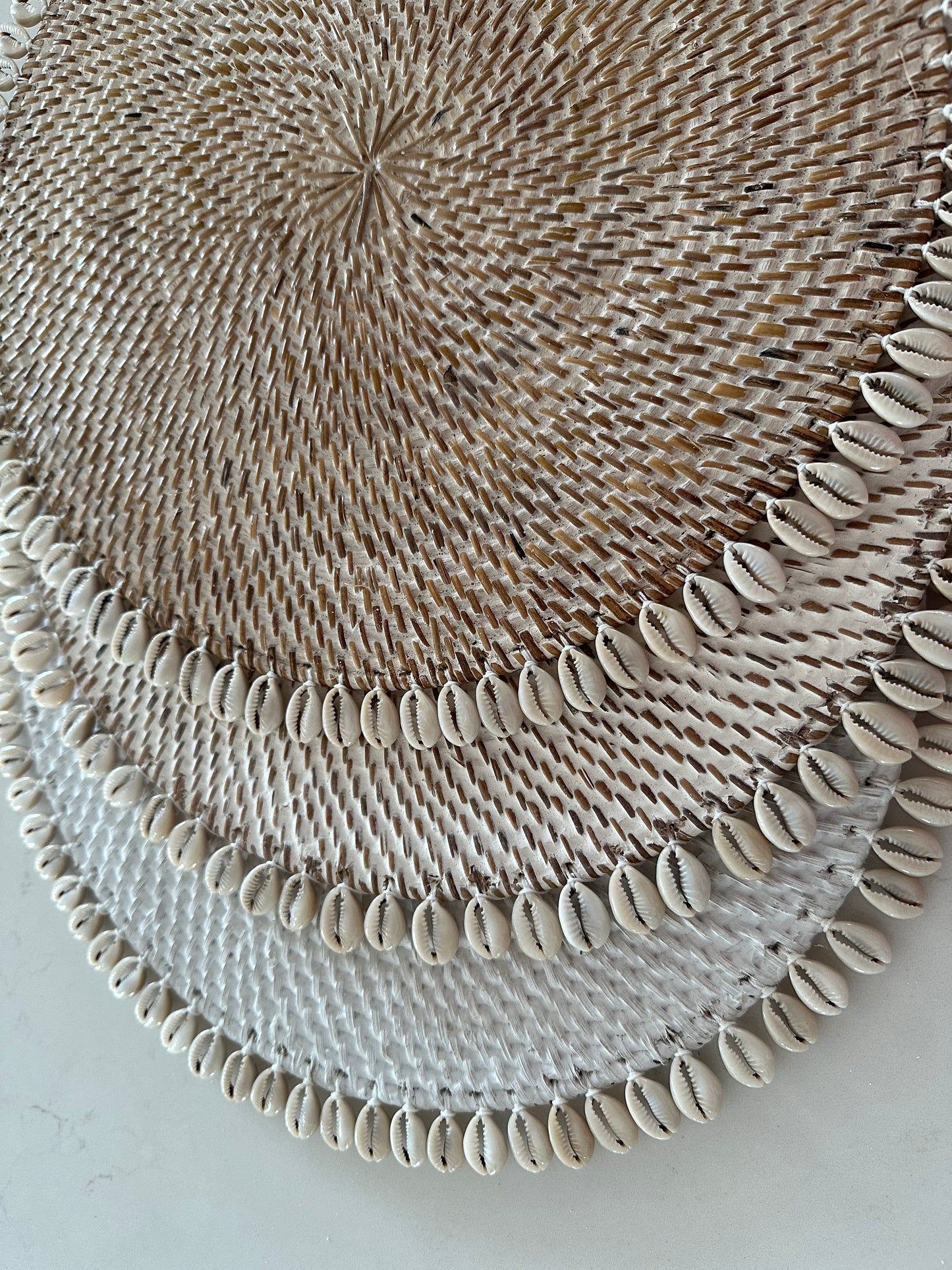 Rattan + Cowrie Placemat | 34cm