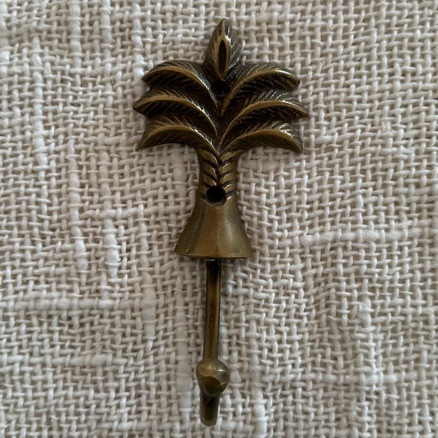 Classic Brass Palm Tree Wall Hook