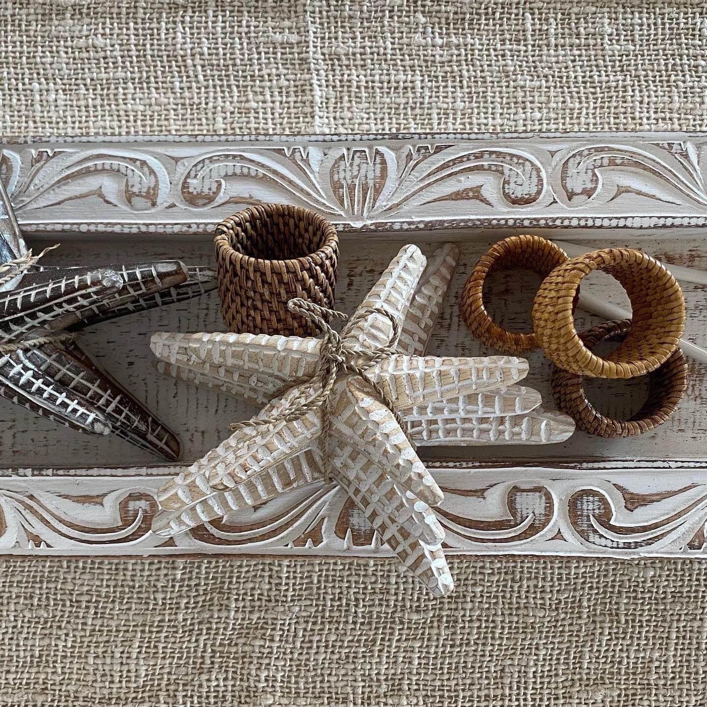 Whitewash Coastal Platter/Tray | Large | SECOND