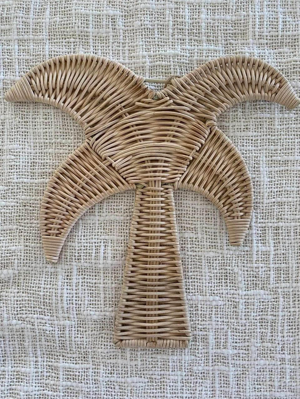 Natural Rattan Wall Plaque PALM TREE
