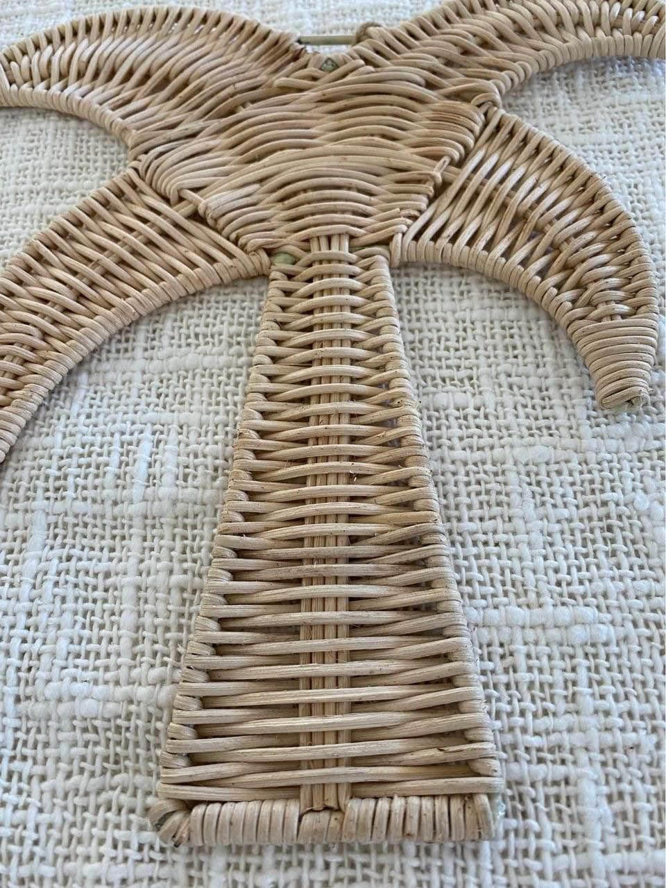 Natural Rattan Wall Plaque PALM TREE