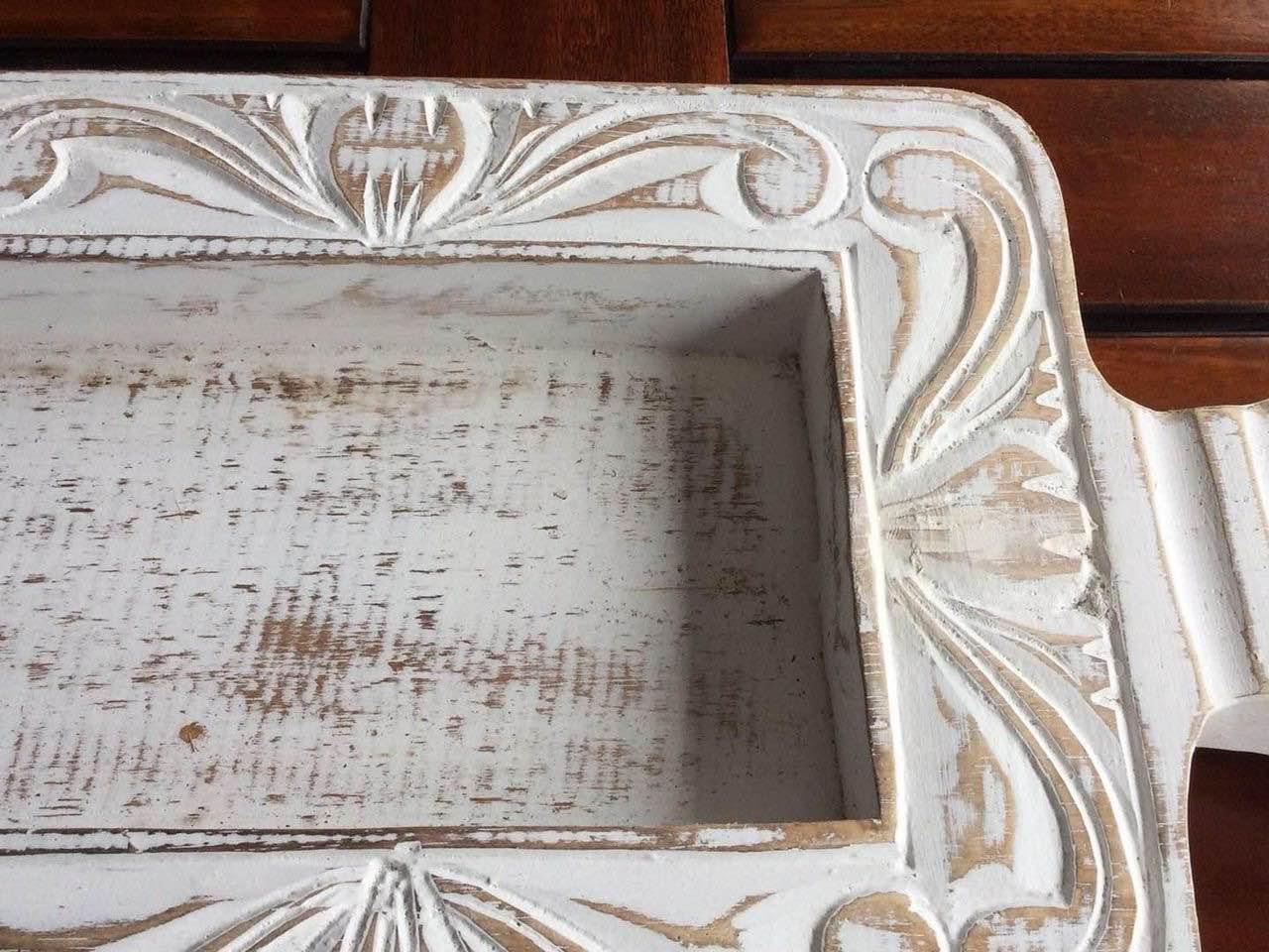 Whitewash Coastal Platter/Tray | Large | SECOND