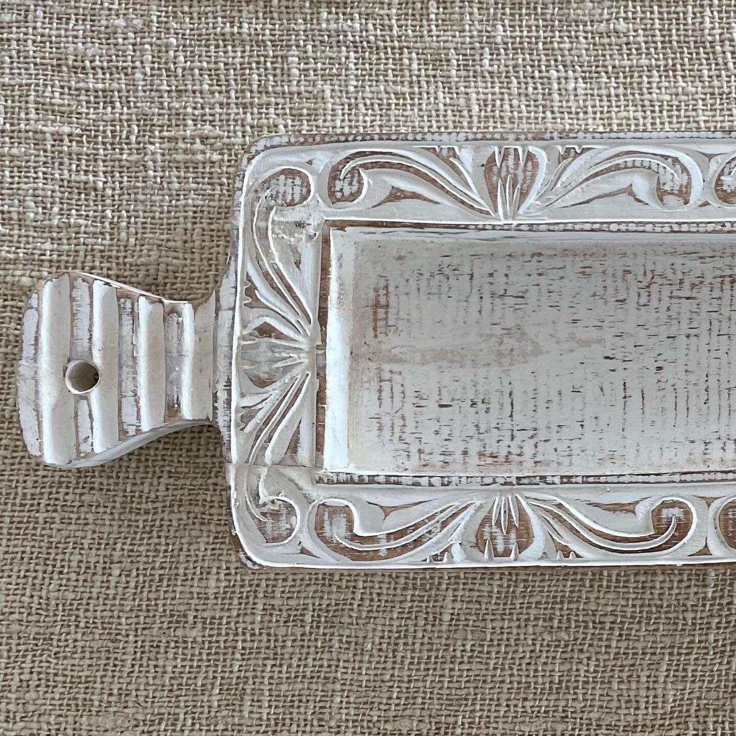 Whitewash Coastal Platter/Tray | Large | SECOND