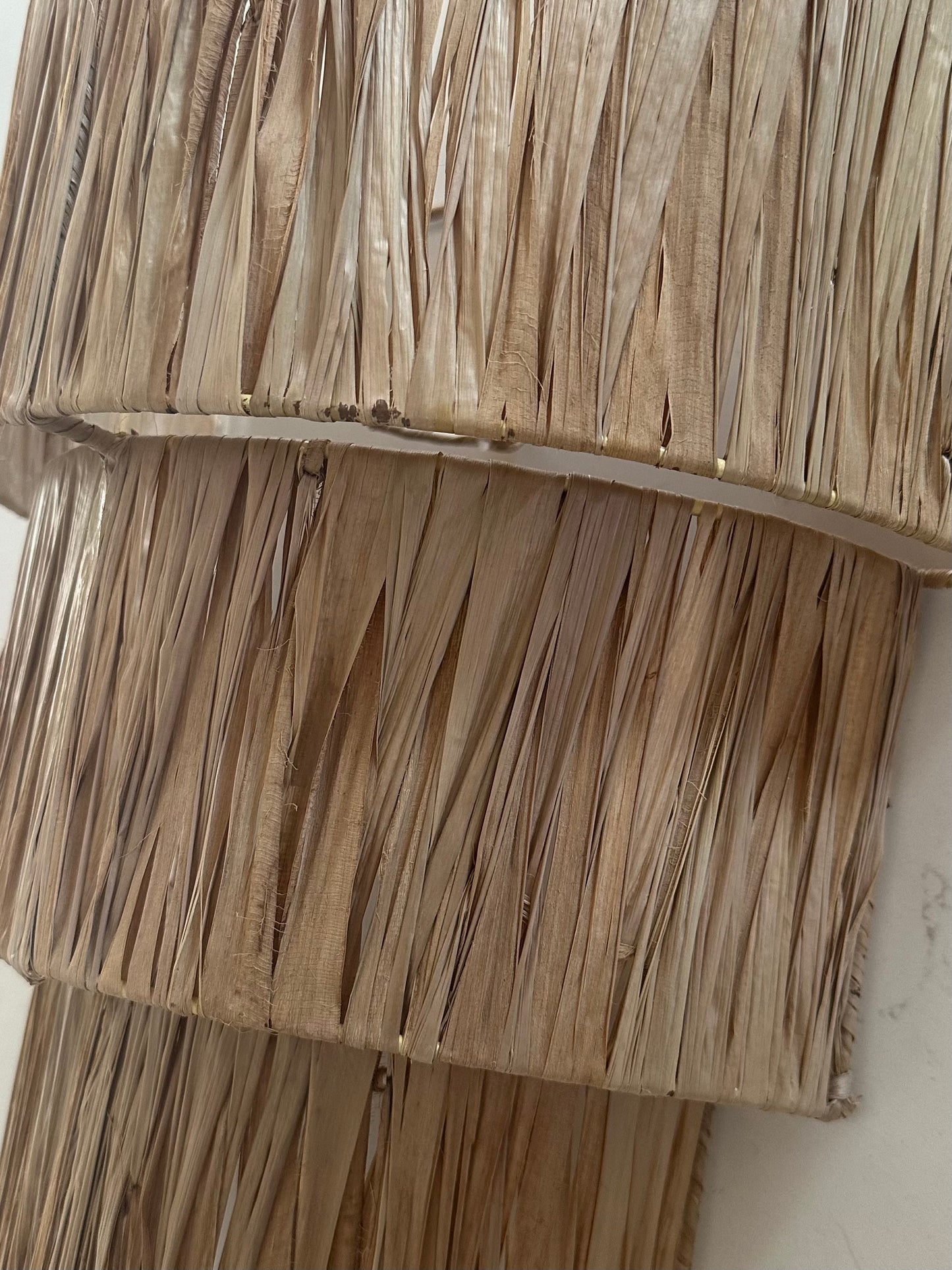 Raffia 3 Tier Wall Sconce | Natural | Medium | STYLE A | ONLY 1 LEFT