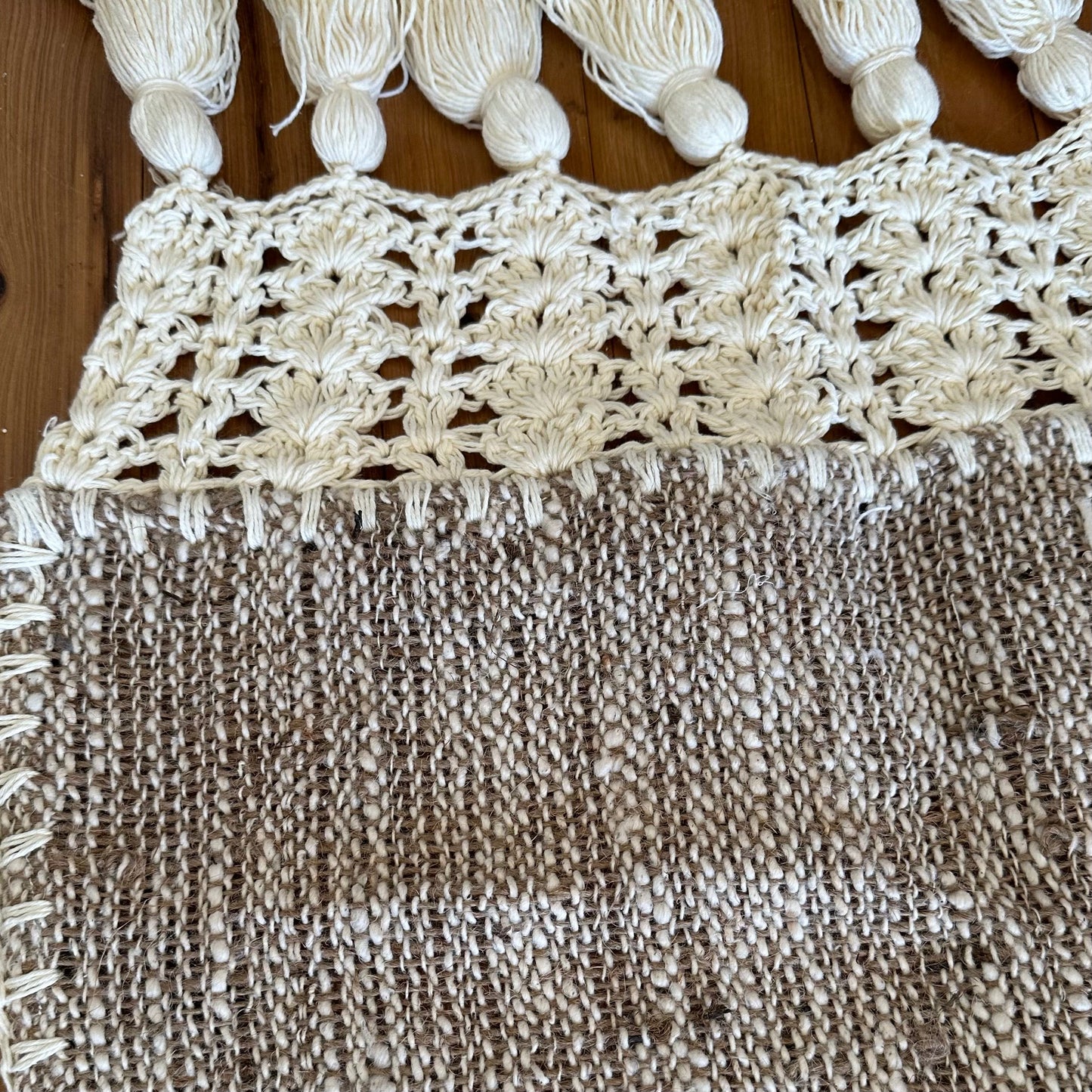 Boho Macrame Cotton & Jute Bed/Table Runner | Tassel | 2 styles | ONLY 1 LEFT