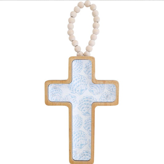 Shells Boho Hanging Cross | Wooden | JUST ARRIVED