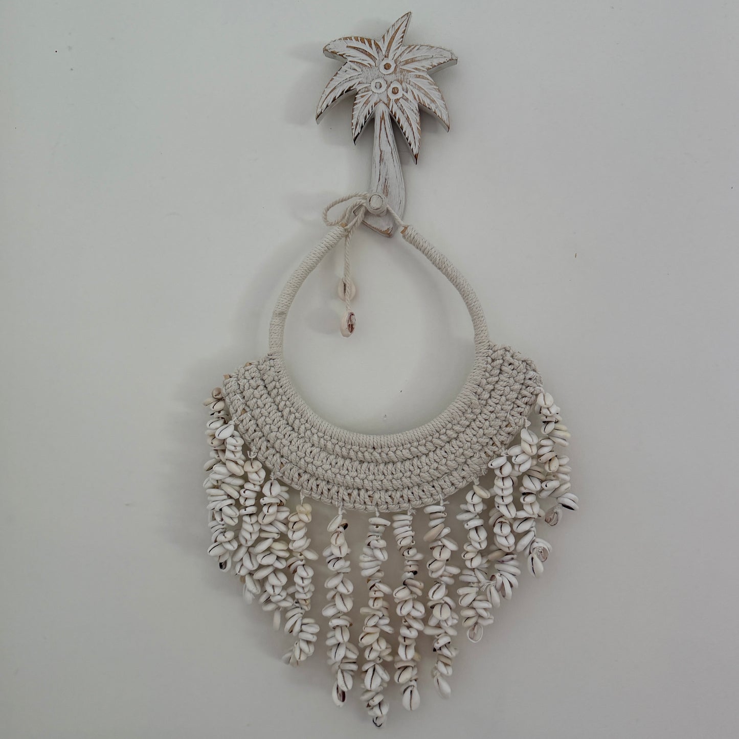 Putu BoHo Papua Shell | Macrame | Necklace Wall Hanging | Moon Shell | STYLE B | ONLY 1 LEFT