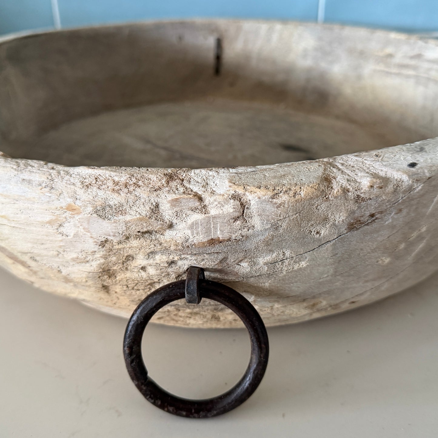 Raw Vintage Indian Parat Plate | Bleached | Style D