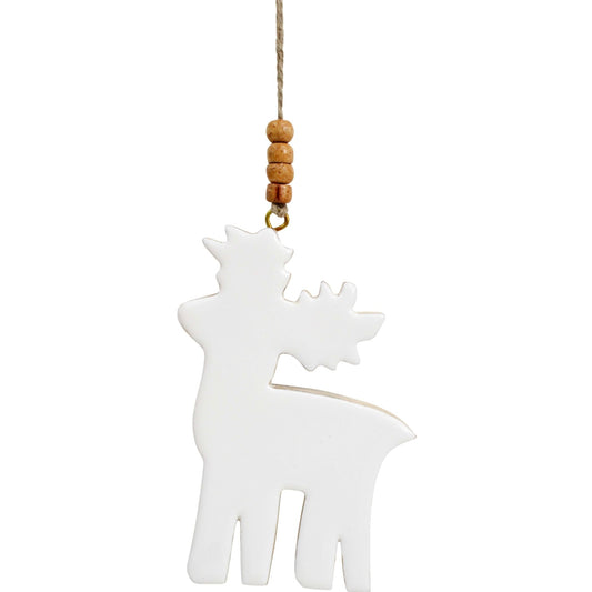 Boho Hanging Reindeer White | Christmas