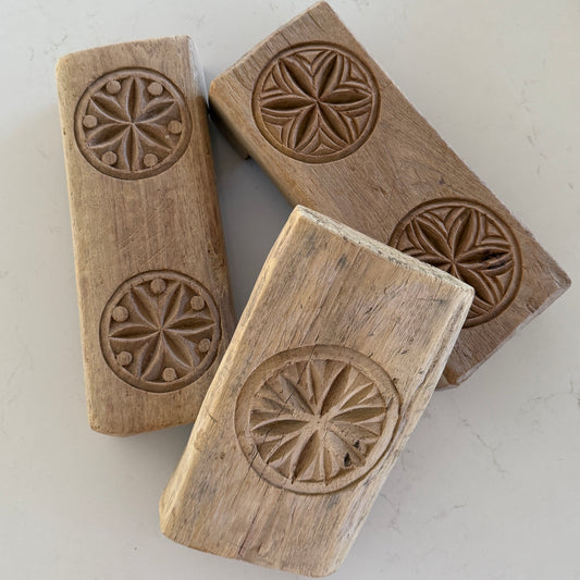 BoHo Vintage Indian Bajot Board | Carved | Style D