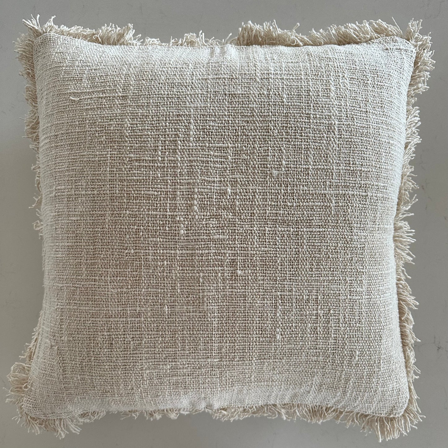 Santy Natural Soft Cotton Cushion Cover | FRINGE | 50x50cm | NEW ARRIVAL