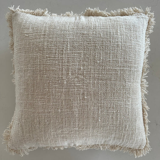 Santy Natural Soft Cotton Cushion Cover | FRINGE | 50x50cm | NEW ARRIVAL