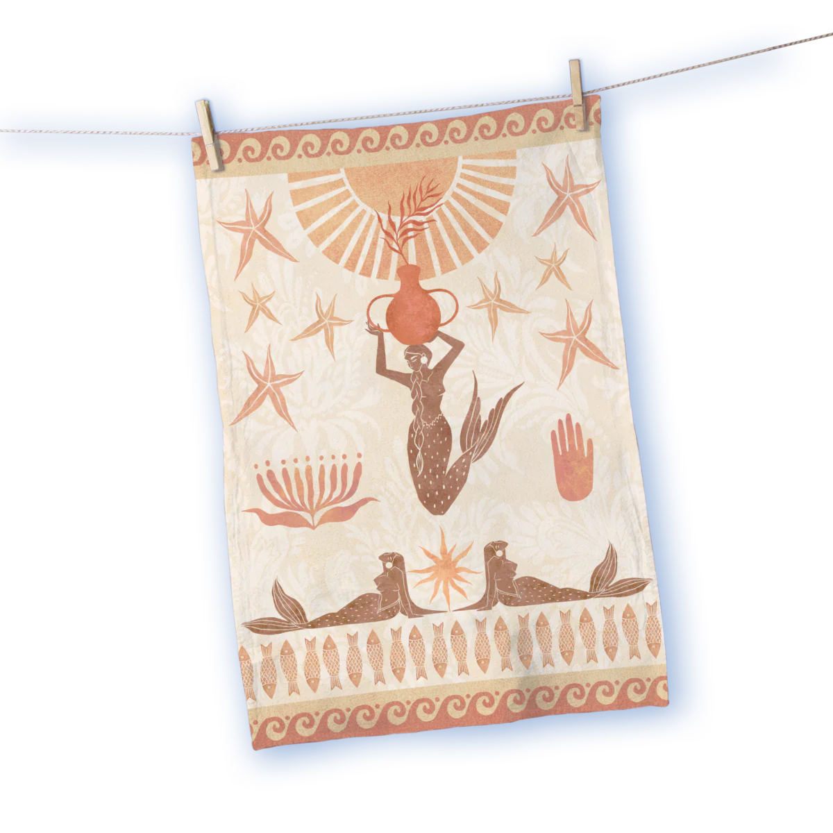 Tea Towel | Mermaid | Linen + Cotton