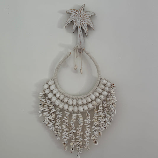 Putu BoHo Papua Shell | Macrame | Necklace Wall Hanging | Moon Shell | STYLE B | ONLY 1 LEFT
