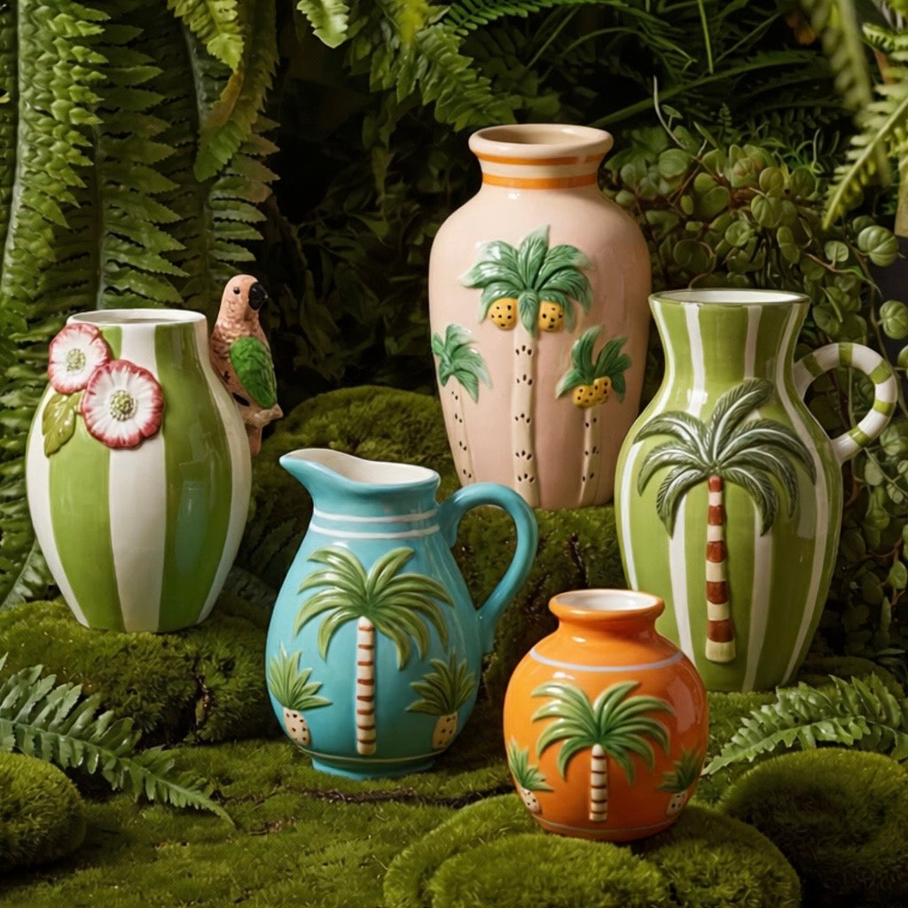 Palms Jug | turquoise blue